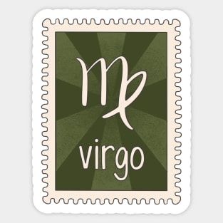 Virgo Zodiac Sign Stamp Sticker